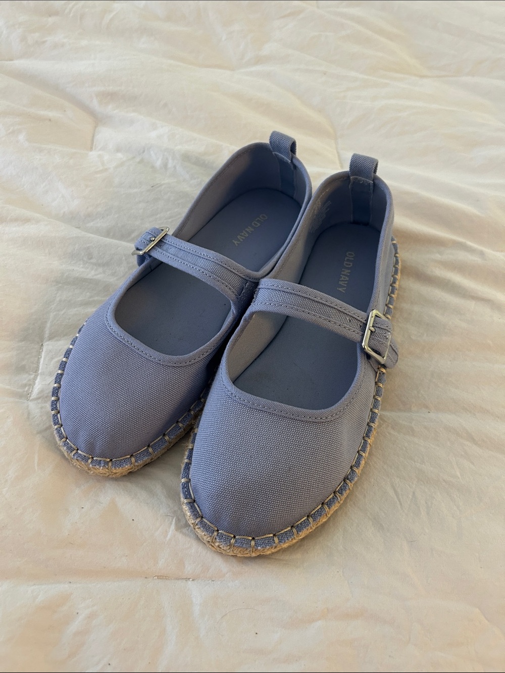 Old Navy Lavender Canvas Mary Jane Espadrilles